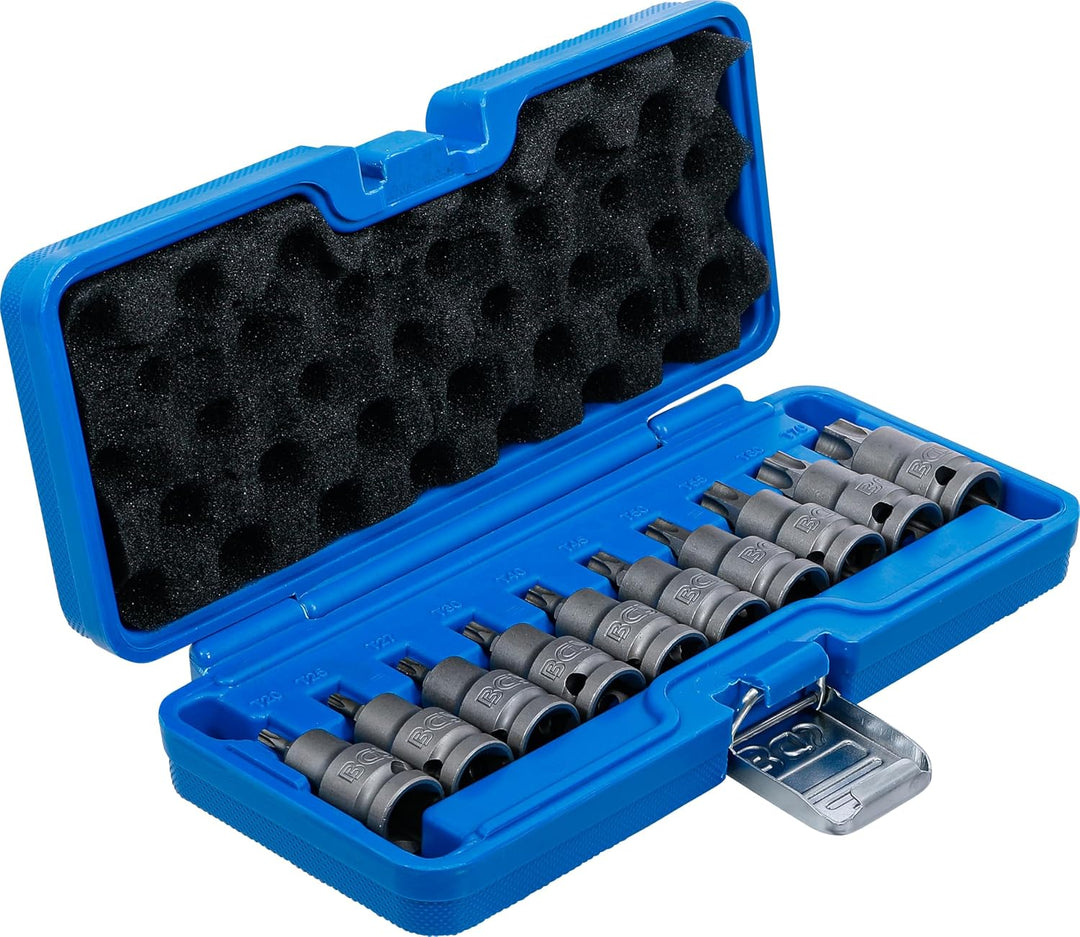 BGS 5097 | Kraft-Bit-Einsatz-Satz | 12,5 mm (1/2") | T-Profil (für Torx) T20 - T70 | 10-tlg. 10-tlg.