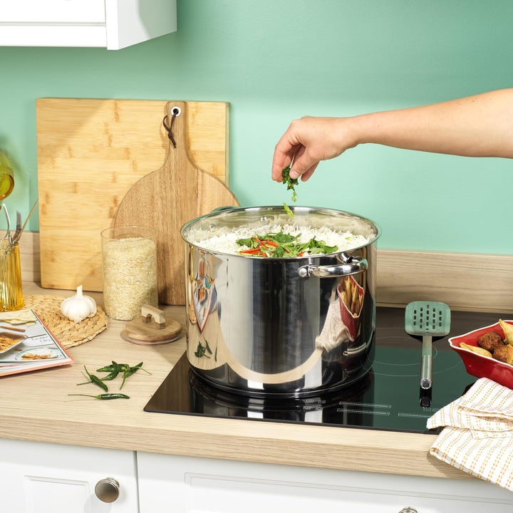 Russell Hobbs Classic Collection 30 cm Suppentopf – Kochtopf aus Edelstahl, Deckel aus gehärtetem Gl