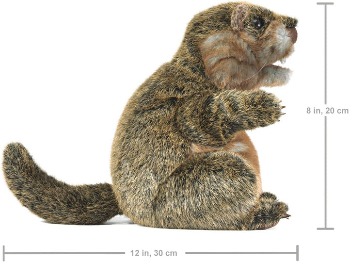 Folkmanis Handpuppe Puppet Murmeltier 3169, Graubraun