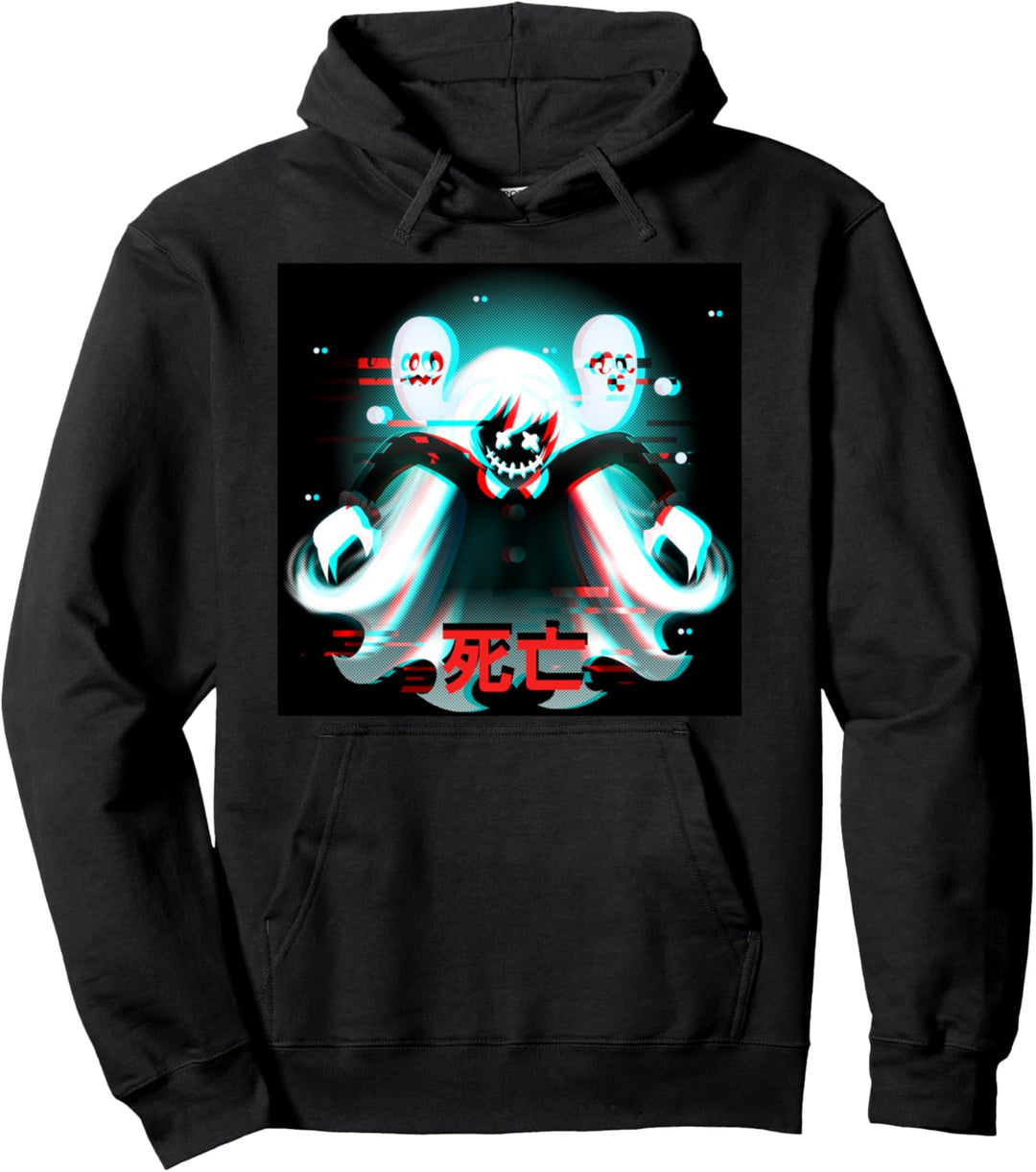 Death Kanji - Anime Maske Gothic Halloween Oni Japan Pullover Hoodie