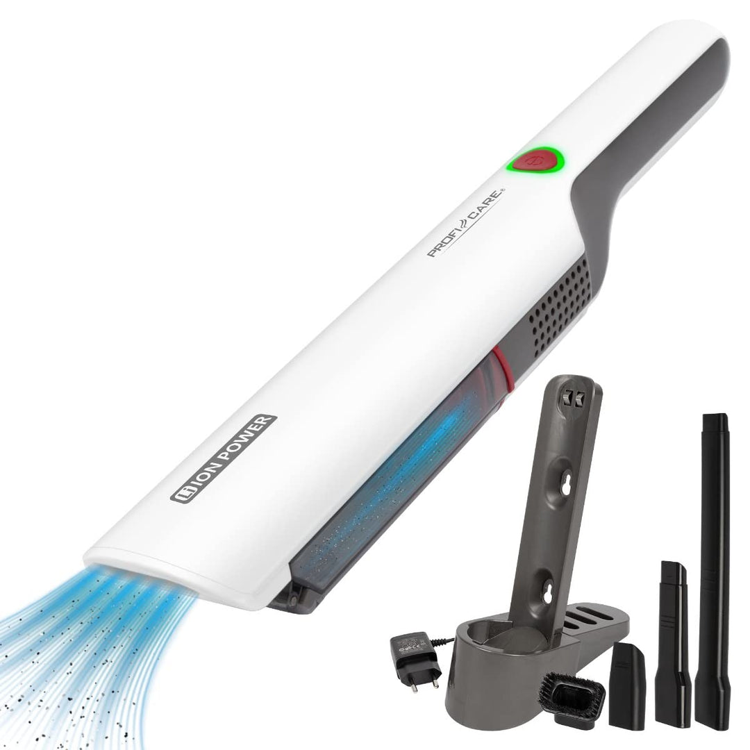 ProfiCare® Handstaubsauger beutellos für Auto und Haushalt, Handstaubsauger Akku inkl. 3 Düsen- und