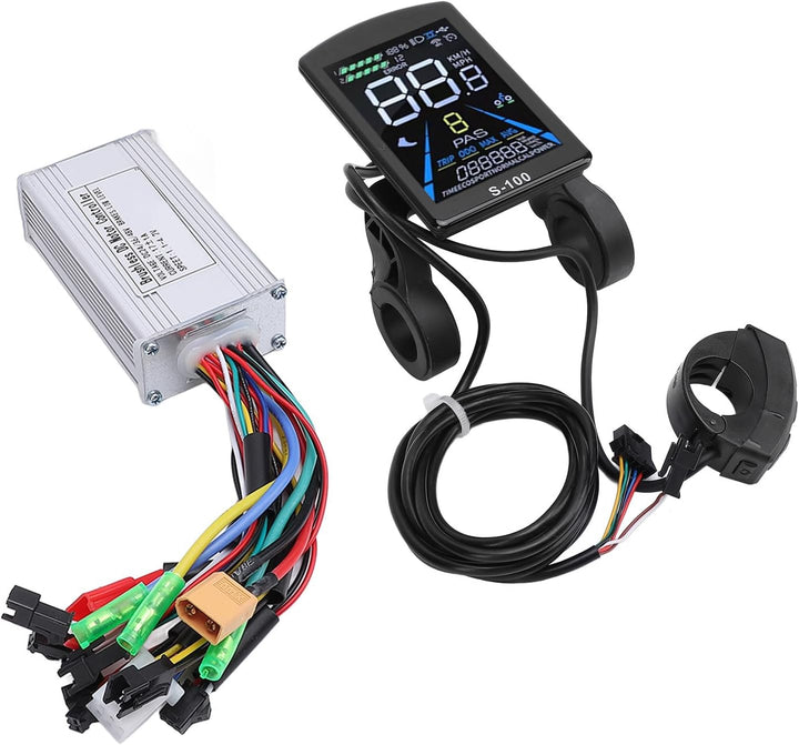 BuyWeek Elektrofahrrad Brushless Motor Controller Kit, 36V 48V 250W 350W 17A 3 Modus Sinuswelle Cont