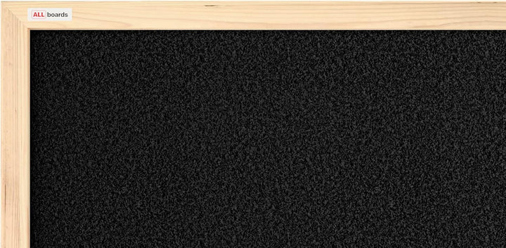 ALLboards Schwarz Pinnwand mit Holz Rahmen 60x40cm Korktafel Korkwand Pinnwand Kork Farbiger Kork 60