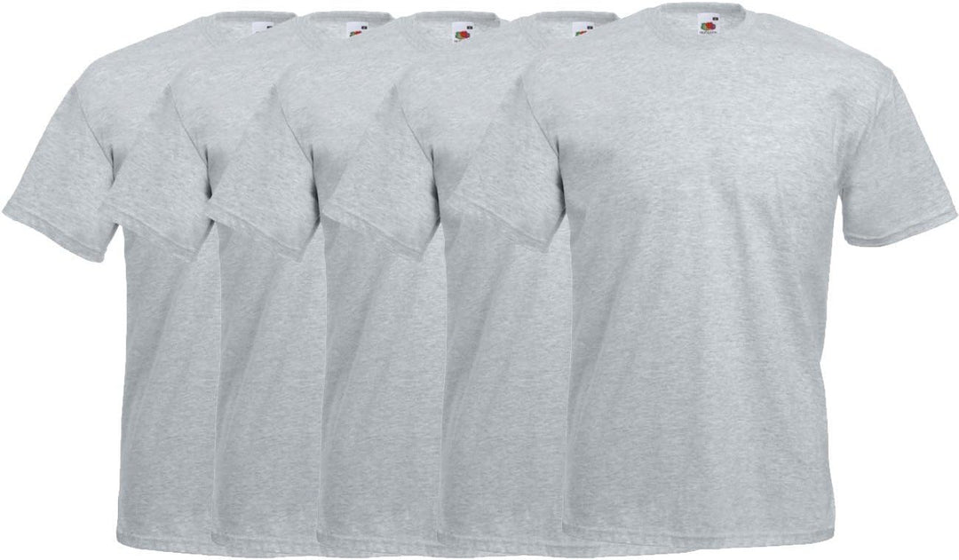 Fruit of the Loom Herren Original T T-Shirt (10er Pack oder 5er Pack) 3XL 5x Red, 3XL 5x Red