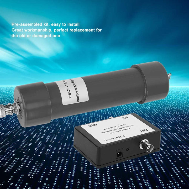 Oumefar 10KHz 30MHz Mini Whip Active Antenna mit tragbarem Kabel 9 15V 90mAh Active Antenna Kit Ersa