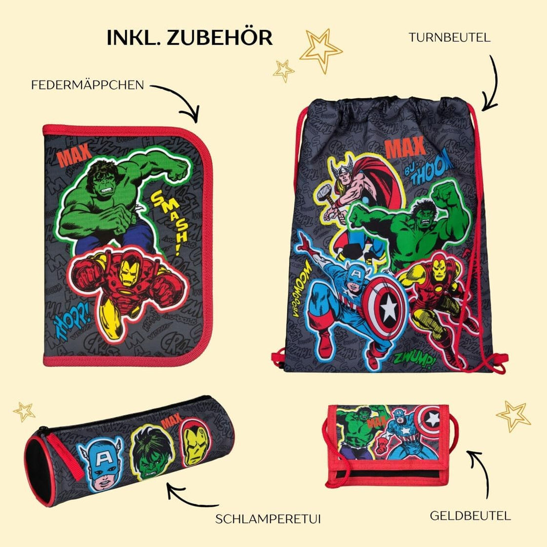 Undercover Schulranzen Set 1. Klasse - Personalisierter Inhalt mit Name - Schultasche Jungen Mädchen