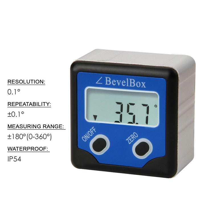 Digitaler LCD Winkelmesser, Winkelmessgerät Magnetfuss Winkelmesswerkzeug Bevel Box Inklinometer IP5