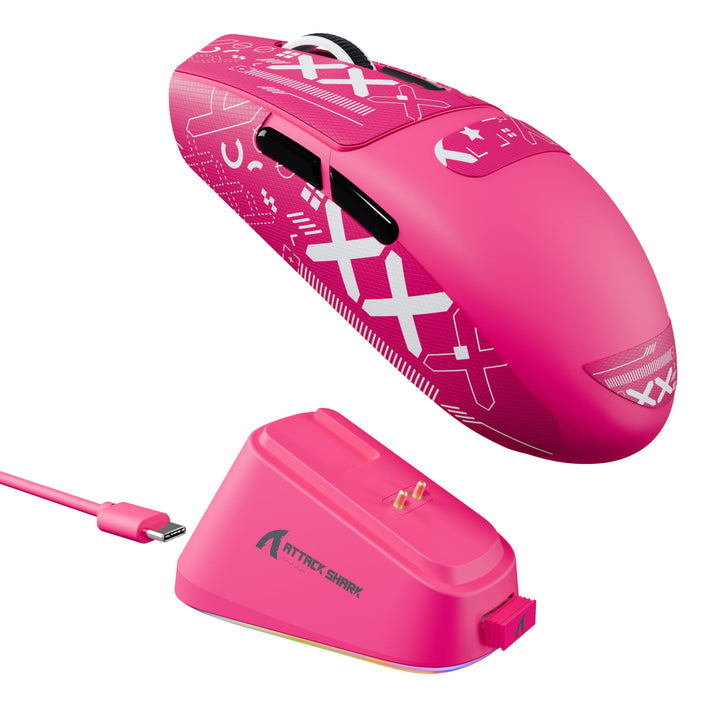 ATTACK SHARK G3PRO Gaming-Maus mit magnetischer Ladestation, PixArt PAW3311 Gaming-Sensor, Bluetooth