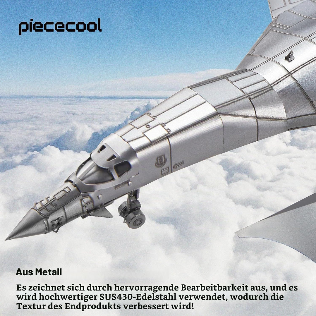 Piececool 3D Puzzle Metall B-1 Bomber Lanze, 3D Metall Puzzle Luftfahrzeuge, Modell Kämpfer für 340