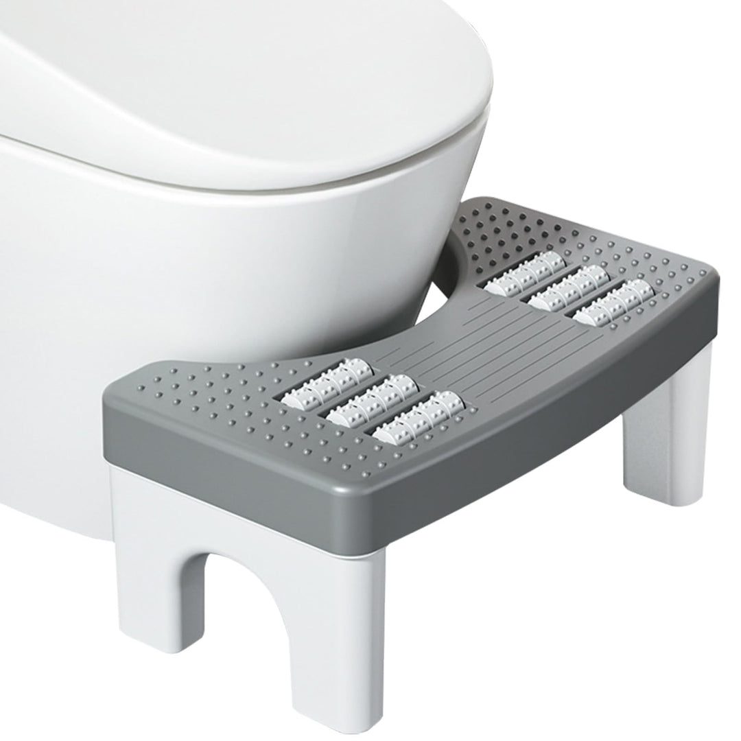 Toilettenhocker Erwachsene Plastik Klohocker Kackhocker für Erwachsene Grau WC Hocker Toilette 38,5
