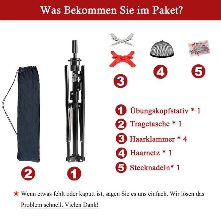 Übungskopf Stativ, Kompaktes Perückenkopf Stativ Faltbarer Puppenkopf Ständer Frisierkopfständer Umg