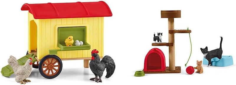 SCHLEICH 42572 Hühnerstall, für Kinder ab 3+ Jahren, FARM WORLD - Spielset & 42501 Spielspass für ni