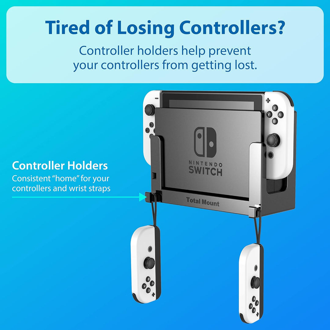 TotalMount Wandhalterung für Nintendo Switch / Switch OLED Konsole mit Hitze Management und Sicherhe