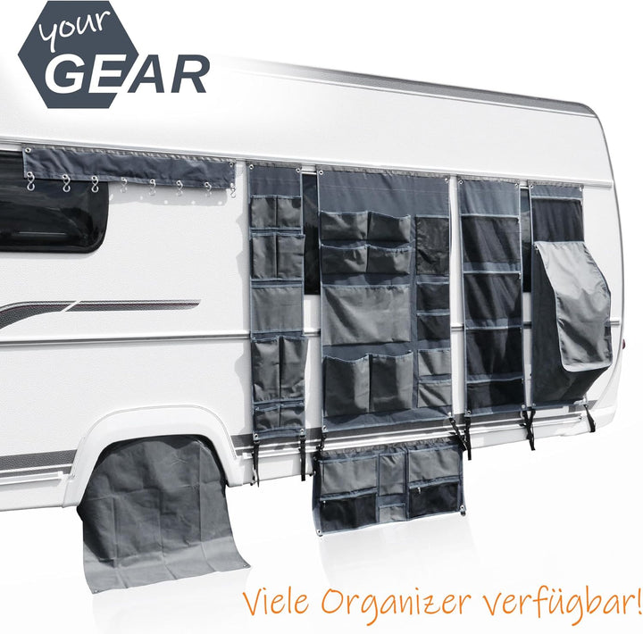 your GEAR Caravan Organizer Wide - Hängeregal für Zelt, Vorzelt, Wohnwagen 45 x 100 cm, 6 Fächer