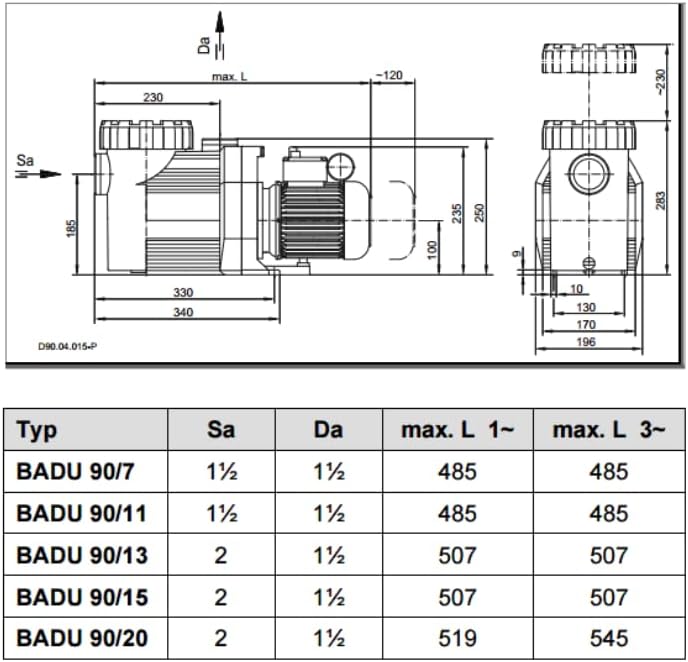 Speck Badu Prime 7 230 Volt Poolpumpe