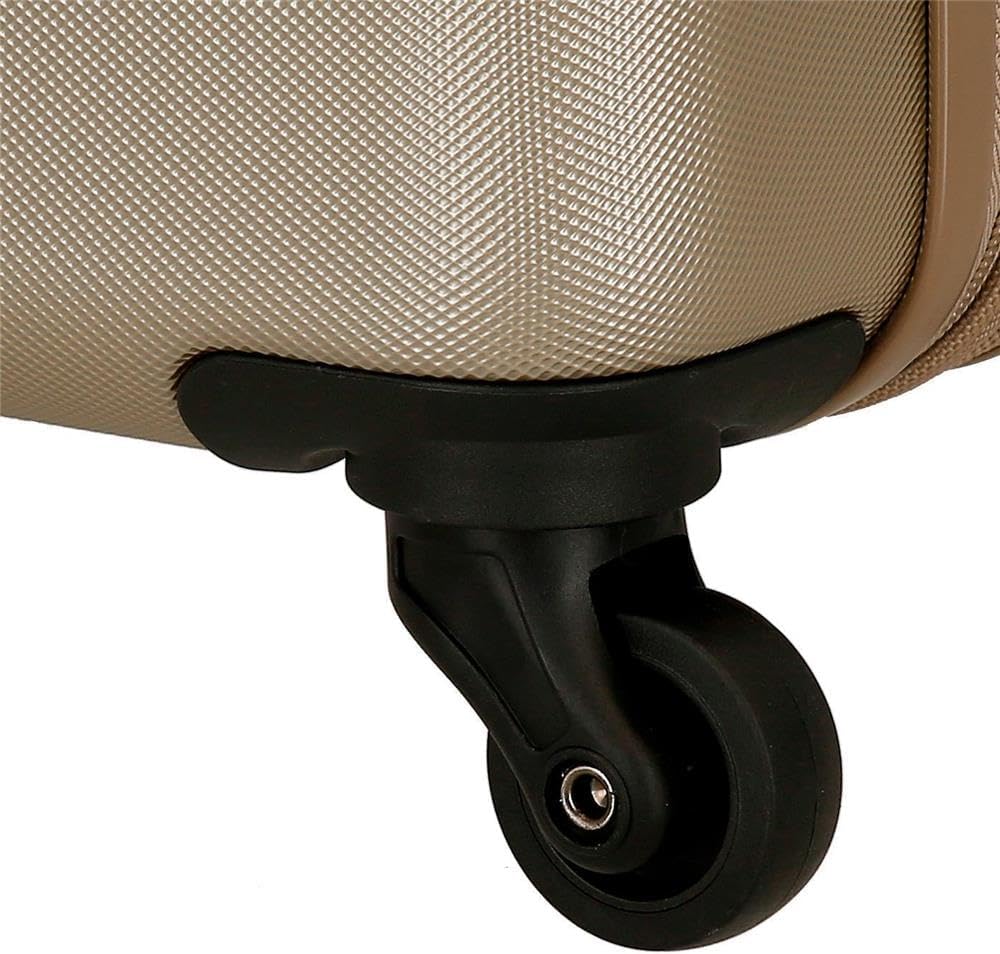 Roll Road Flex Kofferset Beige 54/64/74 cms Hartschalen ABS Kombinationsschloss 182L 4 Räder Handgep