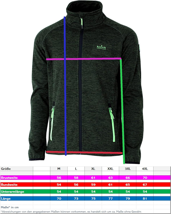 Kjelvik Herren Jacke Sweatjacke Mike XL Grün, XL Grün
