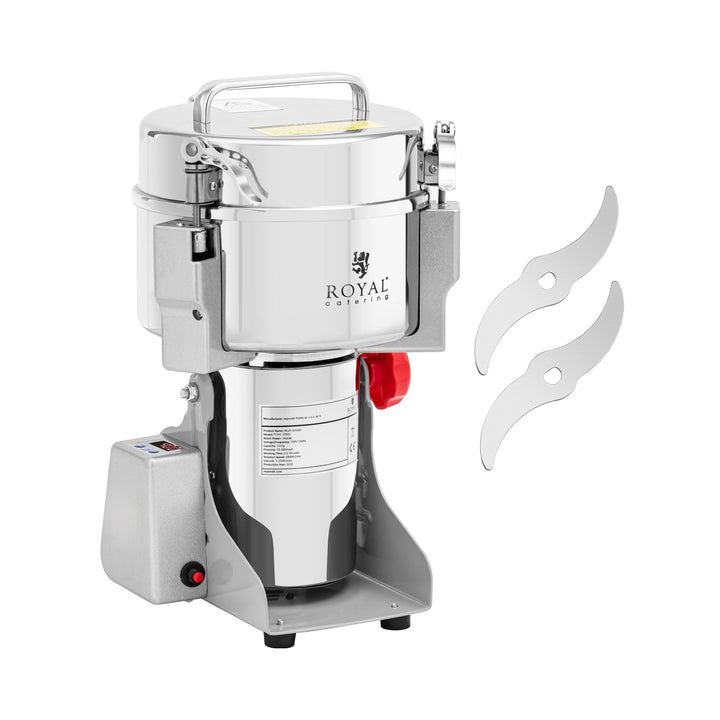 Royal Catering RCMZ-2000D Gewürzmühle elektrisch 2000 g 21 x 9.5 cm 3400 W digital Multi-Zerkleinere