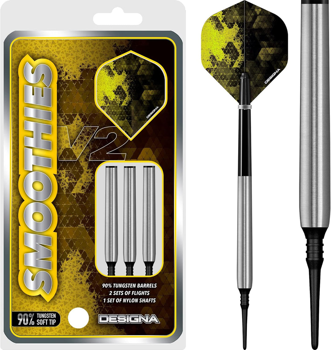 DESIGNA DARTS D9004 Smoothies V2 | Standard und Personalisierbares Dart-Set mit weicher Spitze | M1