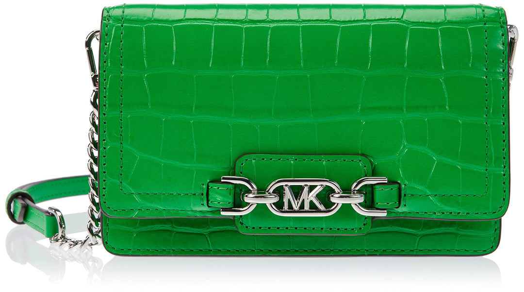 Michael Kors Damen Heather Phn CHN Xbody Bag Palme, Palme