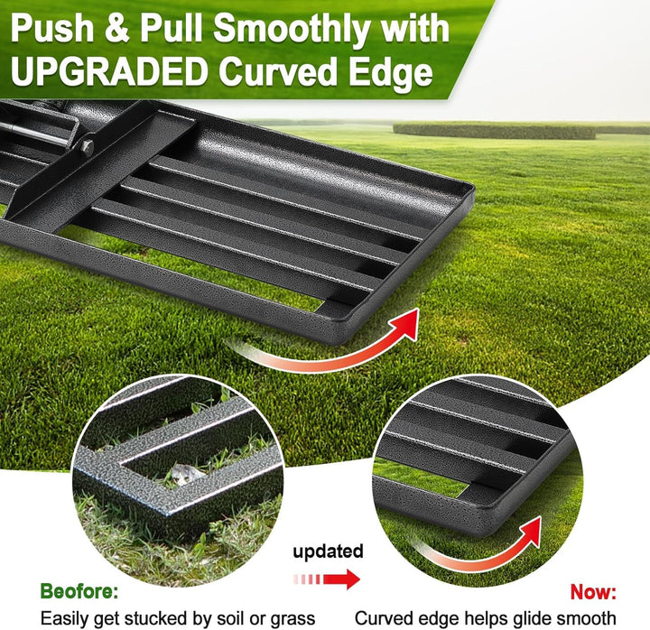 Rasen Rakel Rasenrechen Rasen Nivellierrechen Metall Golf Gartengras Surface Rasenwerkzeug Rakel für