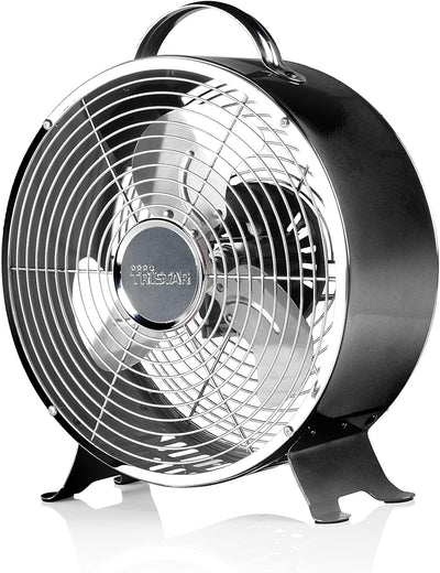 Tristar VE-5966 Retro Tischventilator – 25 cm – Schwarz, Schwarz