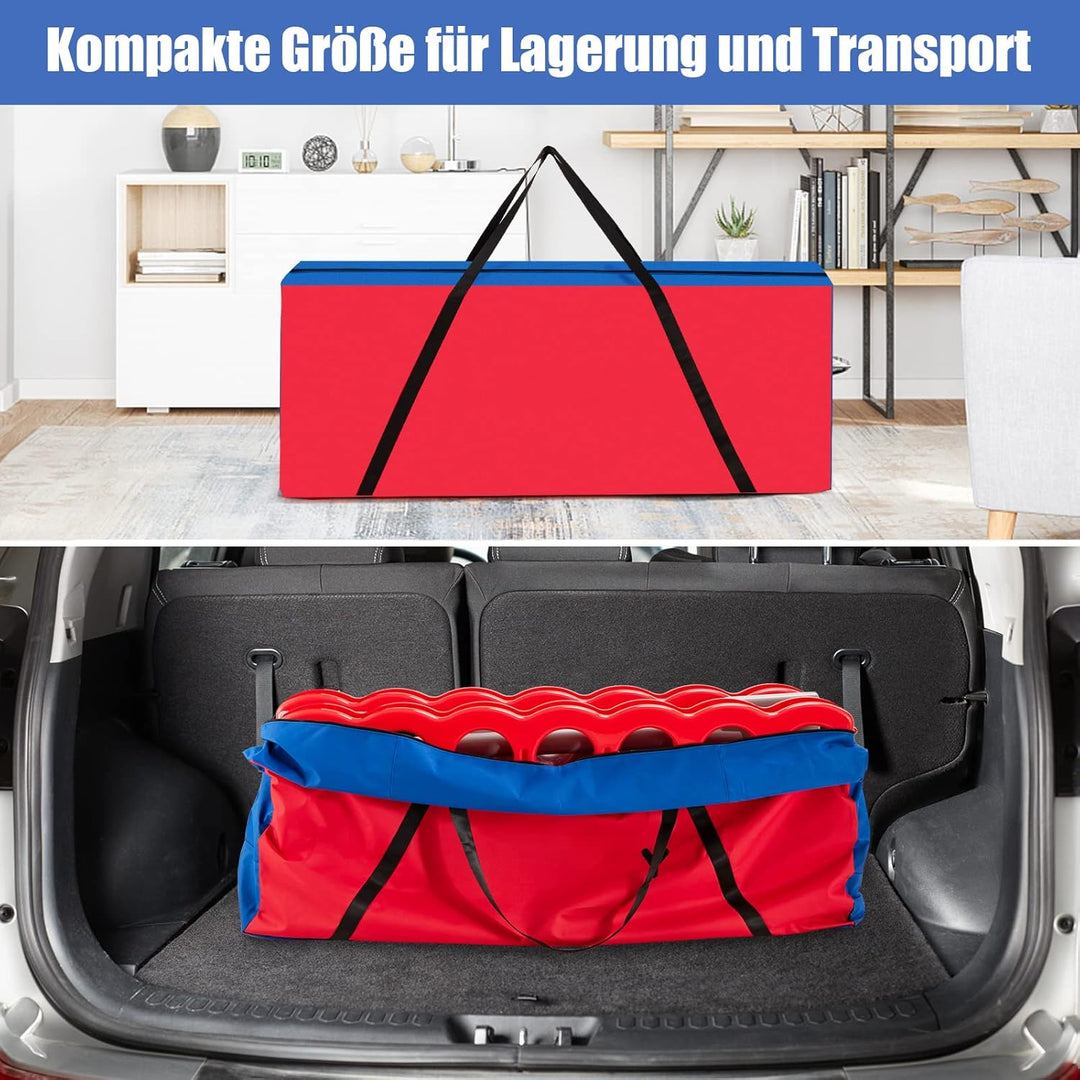 COSTWAY 4 gewinnen Spielaufbewahrungstasche, Tragetasche für Jumbo 4 Gewinnspiel-Tragetasche mit erg