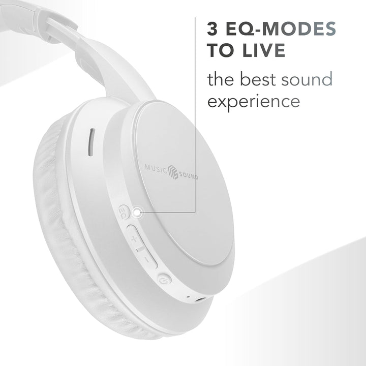 Music Sound Boost, Kabellose Around-Ear-Kopfhörer mit integriertem Mikrofon, 3 EQ-Modi, bis zu 8 Stu