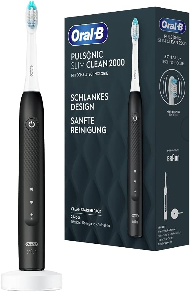 Oral-B Pulsonic Slim Clean 2000 Elektrische Schallzahnbürste/Electric Toothbrush, 2 Putzmodi für Zah