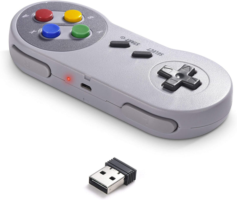 miadore Wireless USB Controller für SNES Emulator, 2 Pack 2.4G USB Gamepad Joystick SNES Game Contro