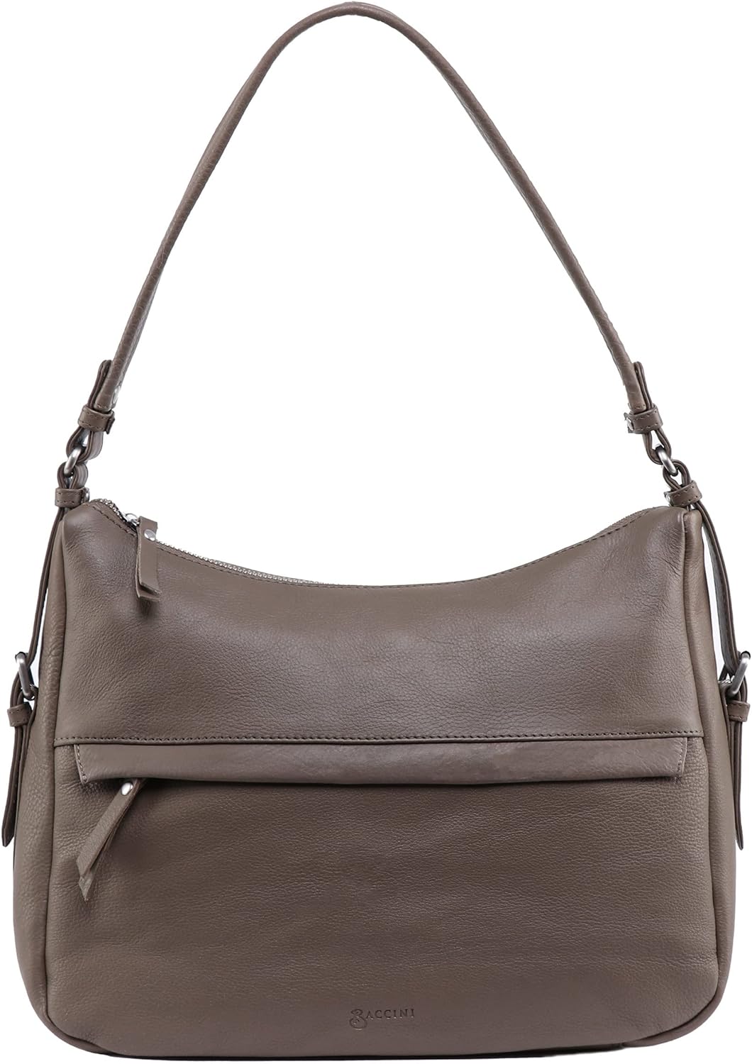 BACCINI Schultertasche ROSA aus Nappa-Leder I Handtasche für Damen I Umhängetasche handgefertigt Tau