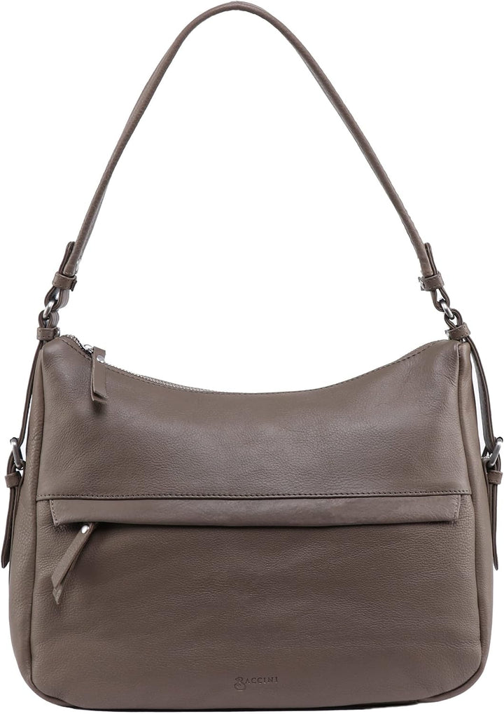 BACCINI Schultertasche ROSA aus Nappa-Leder I Handtasche für Damen I Umhängetasche handgefertigt Tau
