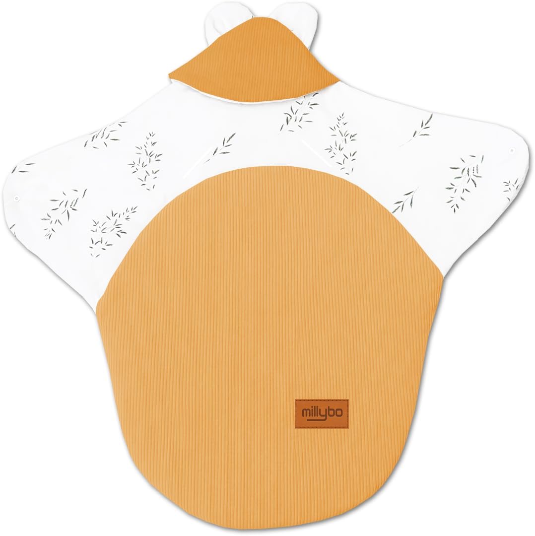 Baby Fusssack Einschlagdecke für Babyschale und Kinderwagen Gelb, Gelb