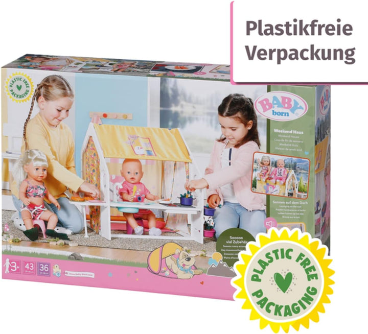 Zapf Creation 832752 Baby born Weekend Haus-interaktives Puppenhaus mit Licht - und Soundfunktion, ö