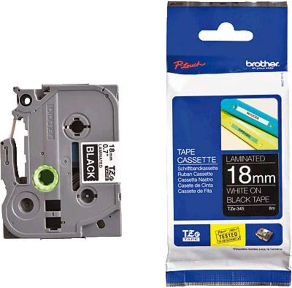 Brother P-touch Schriftband (18 mm breit, 8 m lang, geeignet u.a. für Brother P-touch 1830VP, -D400