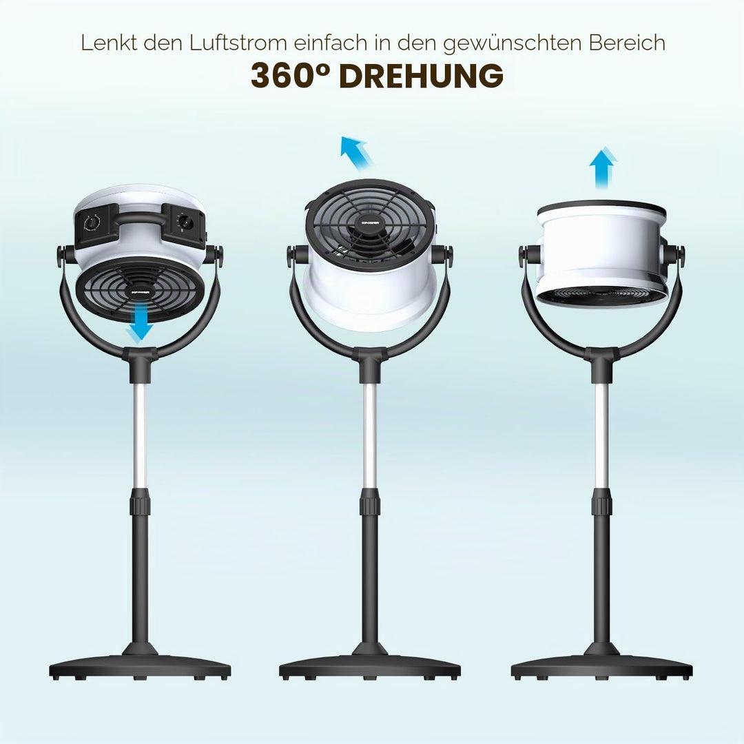 XPower FC-100P Hochleistungs-Industrie-Hochgeschwindigkeits-Luftbeweger für den ganzen Raum, Luftzir