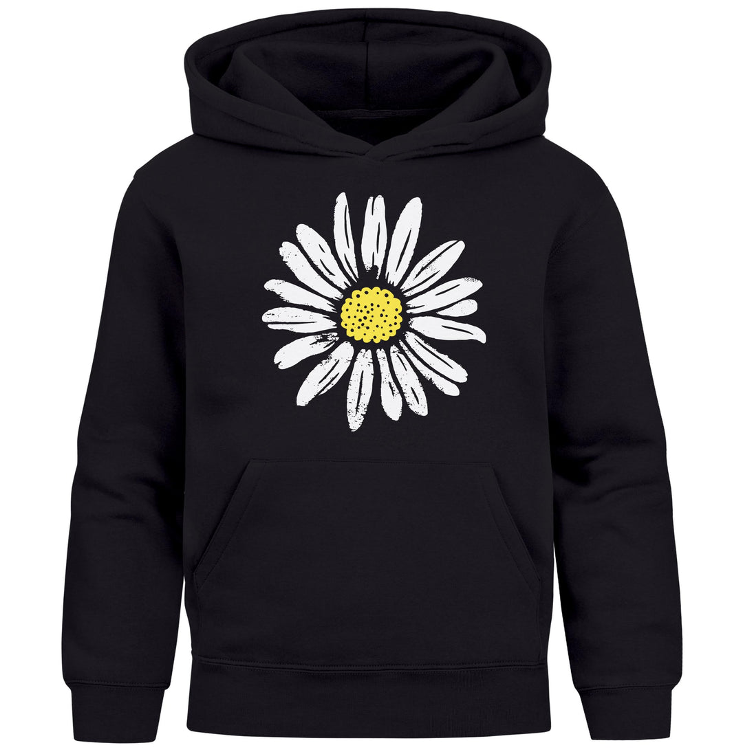 Neverless® Kinder Hoodie Mädchen Blumen Aufdruck Kapuzenpullover Sweatshirt Kapuze Schwarz 164, Schw
