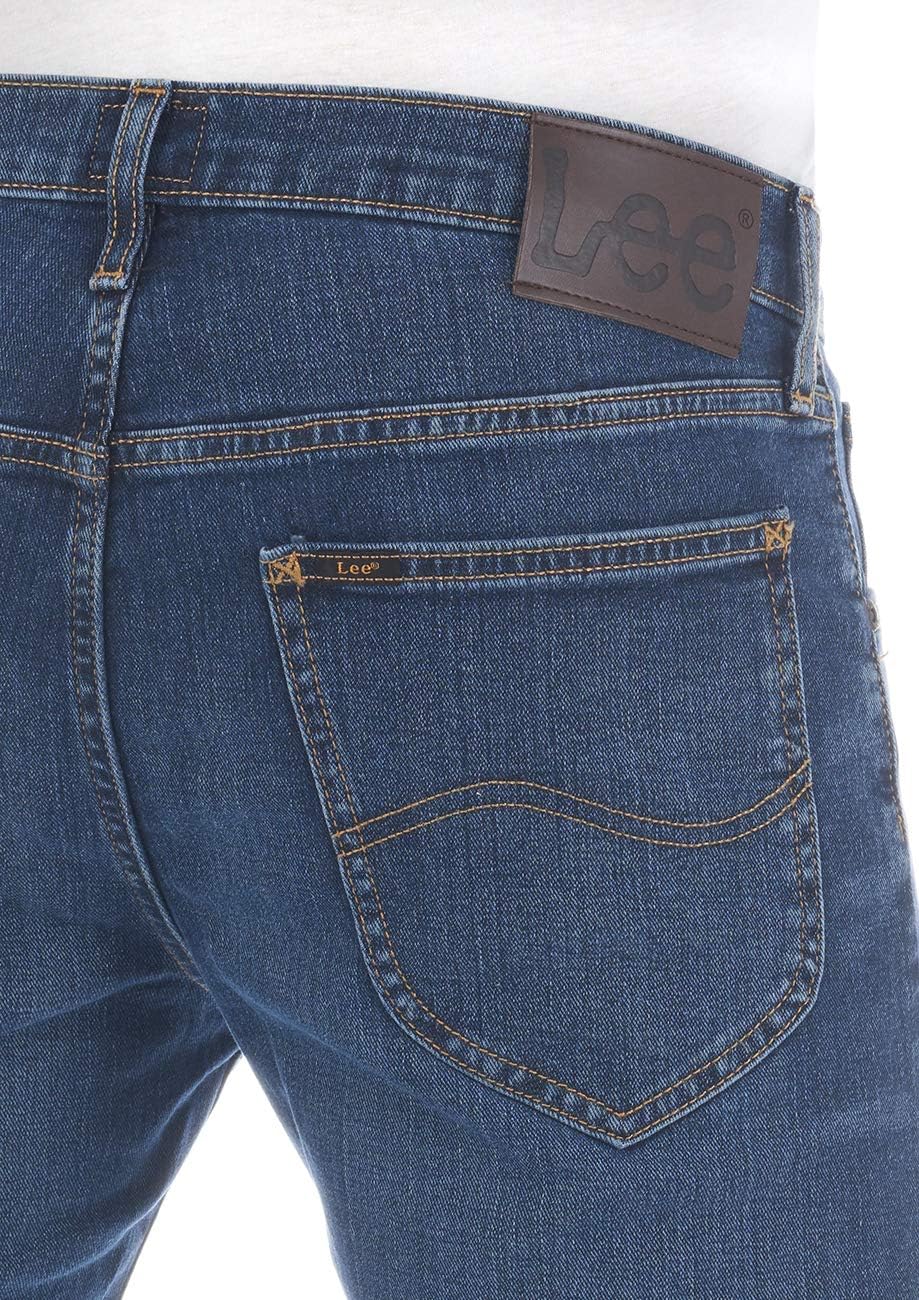 Lee Jeans Herren Stretch Regular Fit Daren Zip Fly Straight Fit Jeanshose Hose Denim Blau Schwarz Gr