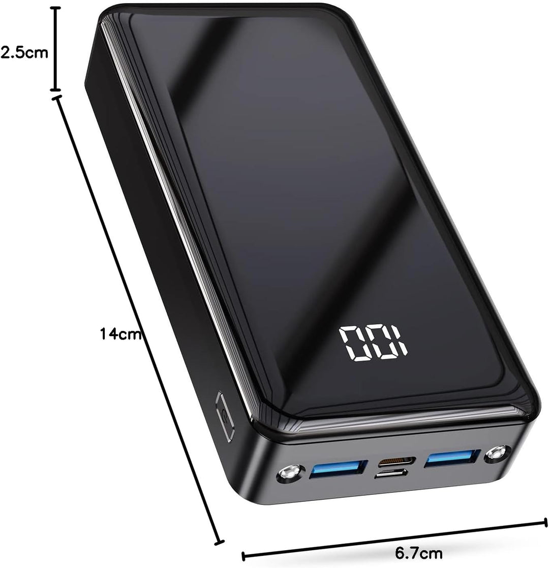 Power Bank 24000mAh,Powerbank klein Aber stark (USB C Output & Input) 22,5W Externer Handyakkus mit