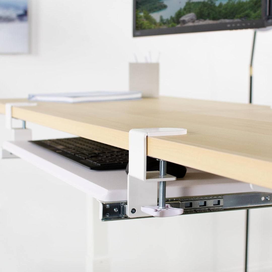 VIVO Large Keyboard Tray Under Desk Pull Out with Extra Sturdy C Clamp Mount System, 27 (33 Includin