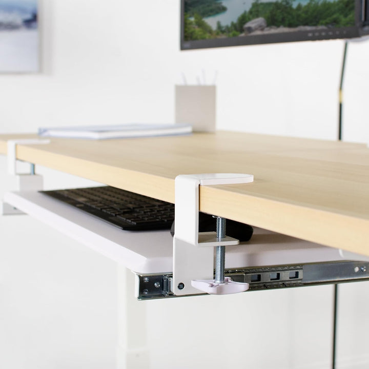 VIVO Large Keyboard Tray Under Desk Pull Out with Extra Sturdy C Clamp Mount System, 27 (33 Includin