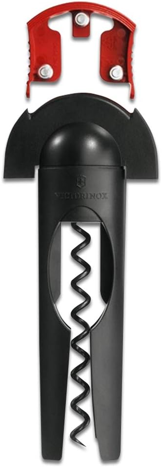 Victorinox Korkenzieher mit Kapselschneider, Robuster Kunststoffgriff, Swiss Made STANDARD Schwarz,