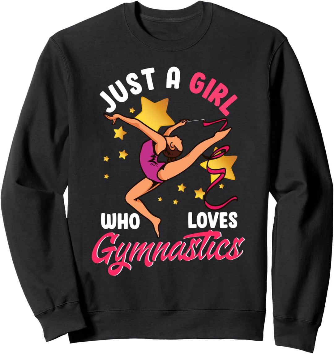 Just A Girl Who Loves Gymnastics Girls Gymnastic Sport Lover Sweatshirt