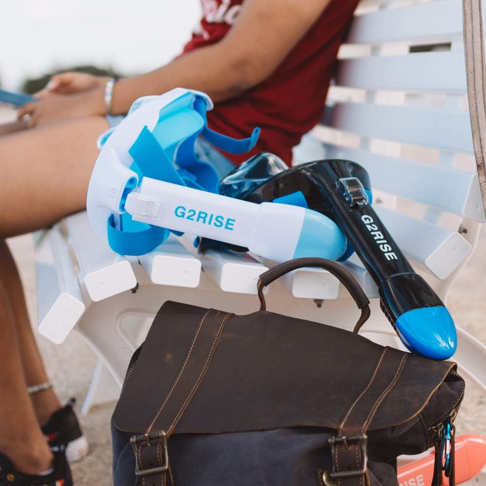 G2RISE® Schnorchelmaske, Tauchmaske, Faltbare CO2-sichere Schnorchel Vollmaske mit Kameraposition fü