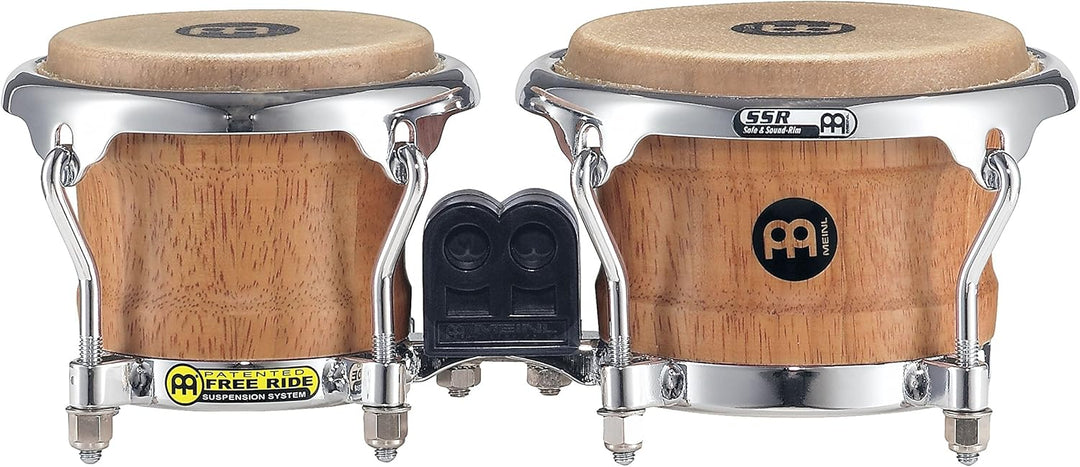 Meinl Percussion FWB100SNT-M Mini Wood Bongo-Set, Free Ride Series, Durchmesser 8,89 cm (3,5 Zoll) M