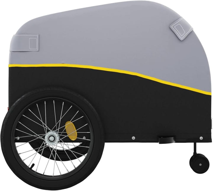 Fahrradanhänger 45kg Eisen Schwarz-Orange | Robust &amp; Vielseitig für Schwerlasttransport, , , Gelb, G