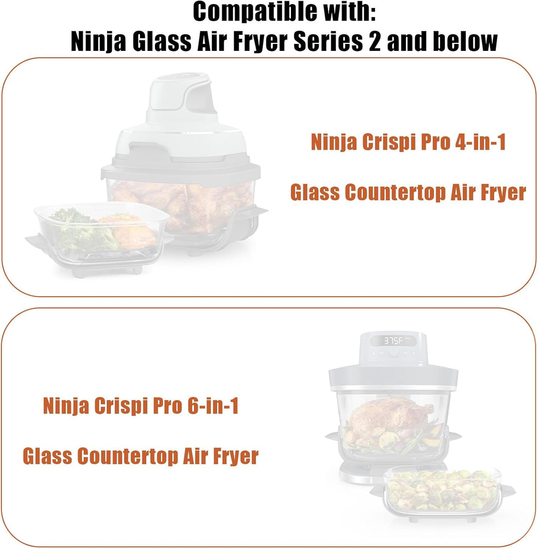 Knusperplatte Kompatibel mit Crispi 2,5QT 4QT &amp; Crispi Pro 6QT Glasbehälter, Edelstahl Metall Knuspe