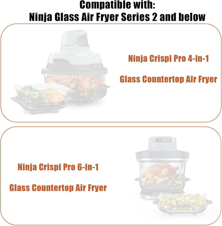 Knusperplatte Kompatibel mit Crispi 2,5QT 4QT &amp; Crispi Pro 6QT Glasbehälter, Edelstahl Metall Knuspe