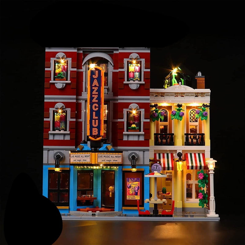 BrickBling Dekorationsbeleuchtungsset für Lego Jazz Club, Led Licht Set für Lego 10312 Jazz Club Kre