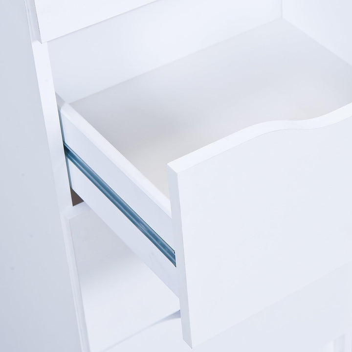 Kommode mit 3 Schubladen aus weiss lackiertem Laminat 3 Schubladen
